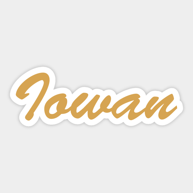 Iowan Sticker by Novel_Designs